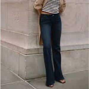 Anthropologie Pilcro Low-Rise Dark Wash Boho Style Flare Jeans Size 28 NWT